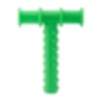 Thumbnail: 1pc Kid Chewing Tube T-Shaped Silicone Safe Teeth Massager Biting & Chewing