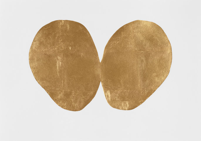 Coupe d'or05 cuisses 1999-2022 feuille d'or sur papier embossé 42x30