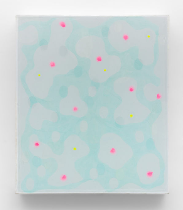 Eblouissements003 2022 acryl and paper on canvas 67x77cm