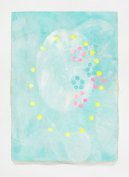Lumières004 2021 acryl and paper 15x21 cm