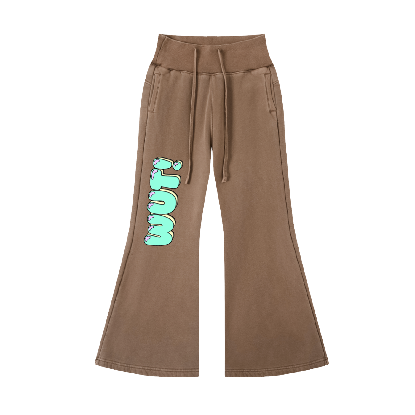 WUT! Washed Fleece Flared Sweatpants