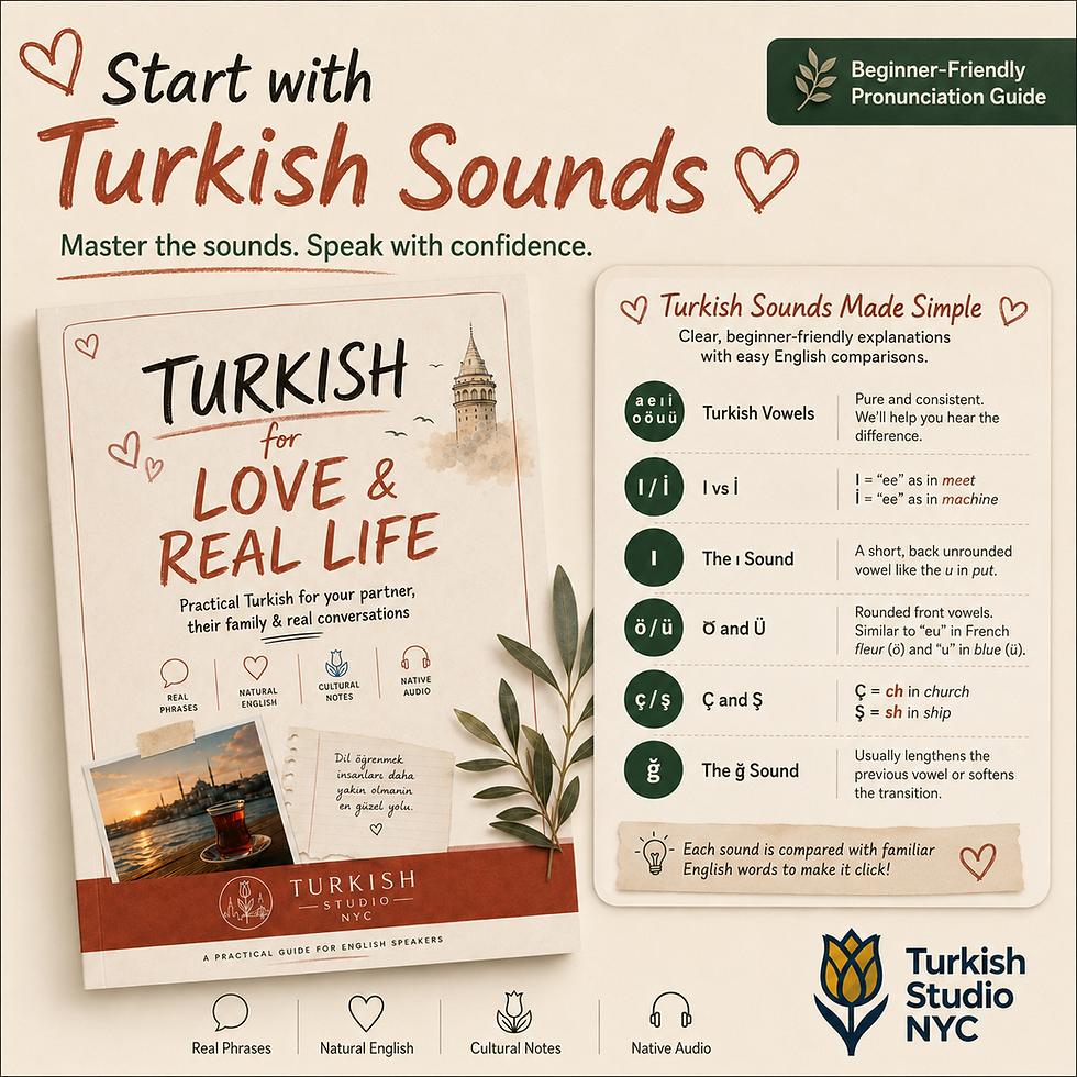 Thumbnail: Learn Turkish for Your Partner | Beginner Couple & Family Phrase Guide PDF