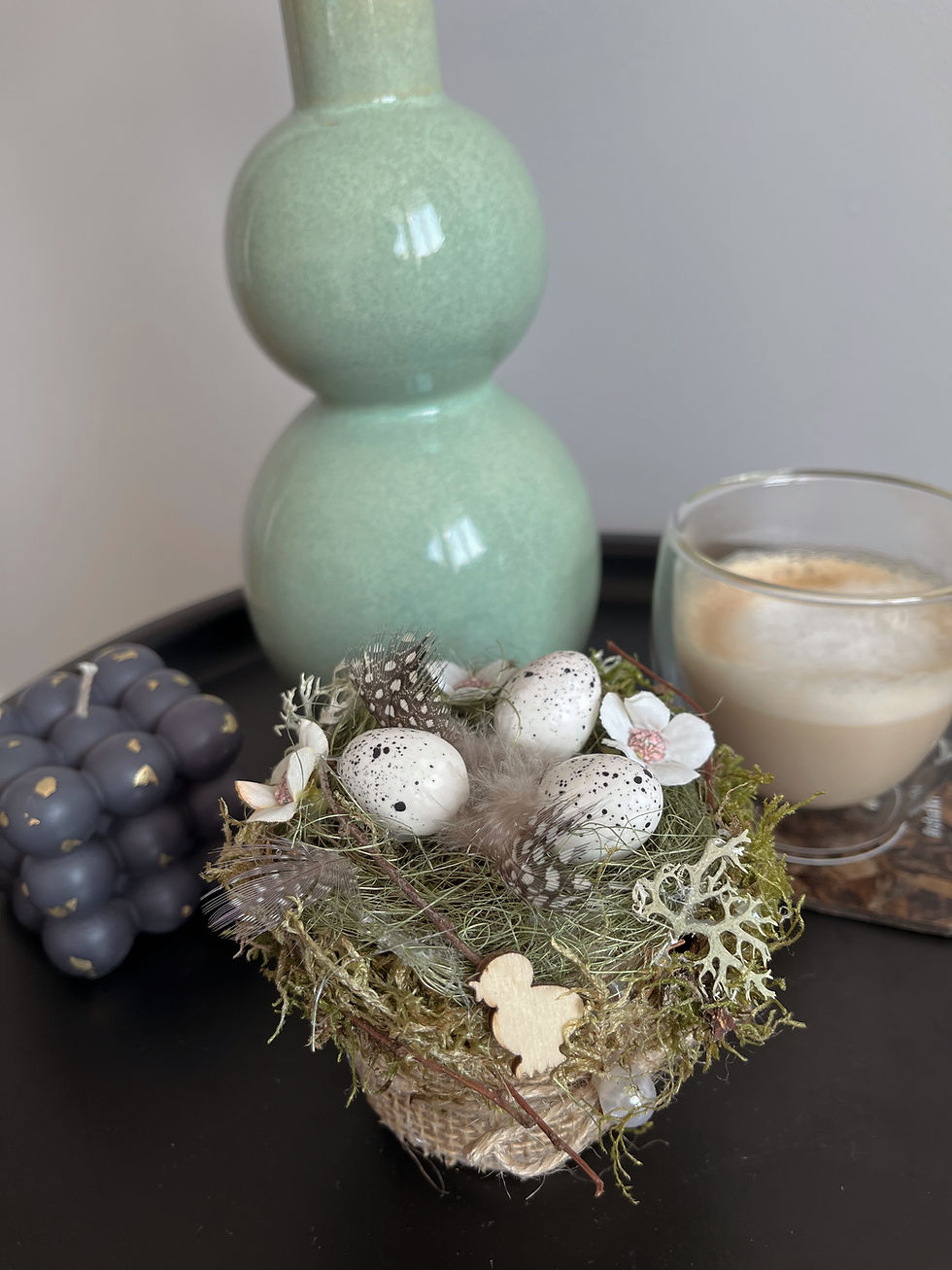 Thumbnail: EASTER DECORATION WITH WHITE EGGS