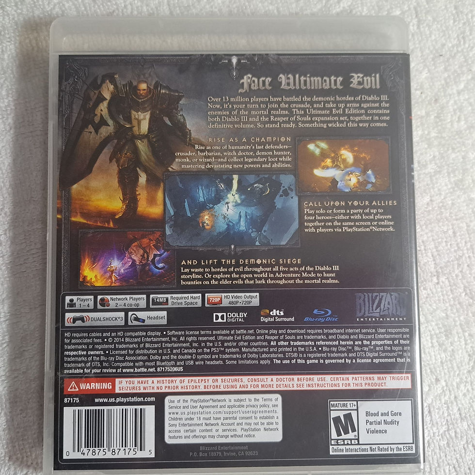 Thumbnail: Playstation 3 - Diablo Reaper of souls Ultimate evil edition - AUTHENTIC