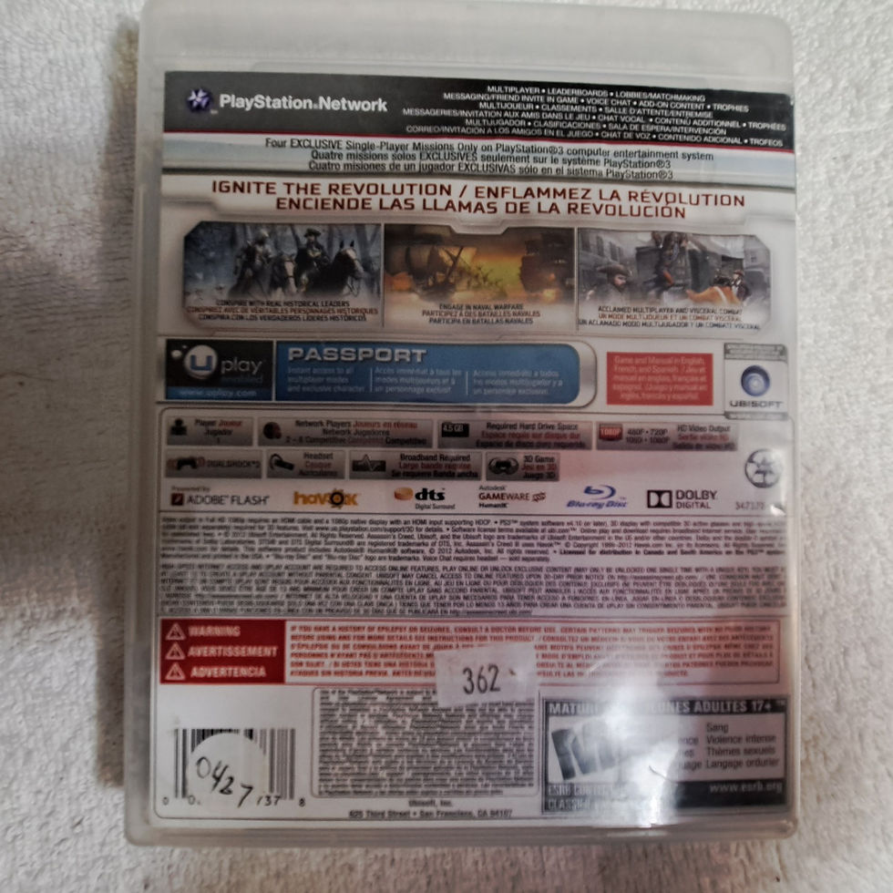 Thumbnail: Playstation 3 - Assassin's Creed III exclusive content - AUTHENTIC