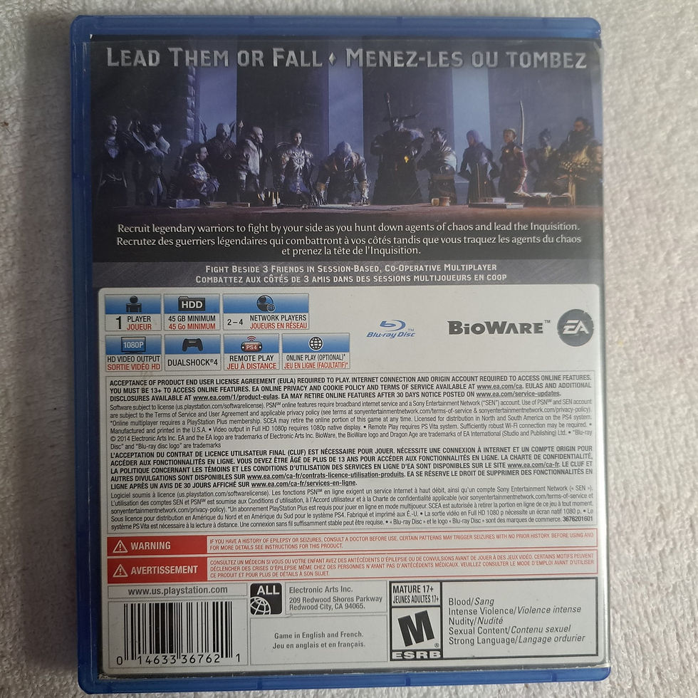 Thumbnail: Playstation 4 - Dragon age Inquisition - AUTHENTIC