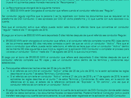 Términos y Condiciones "Bono Referidos"