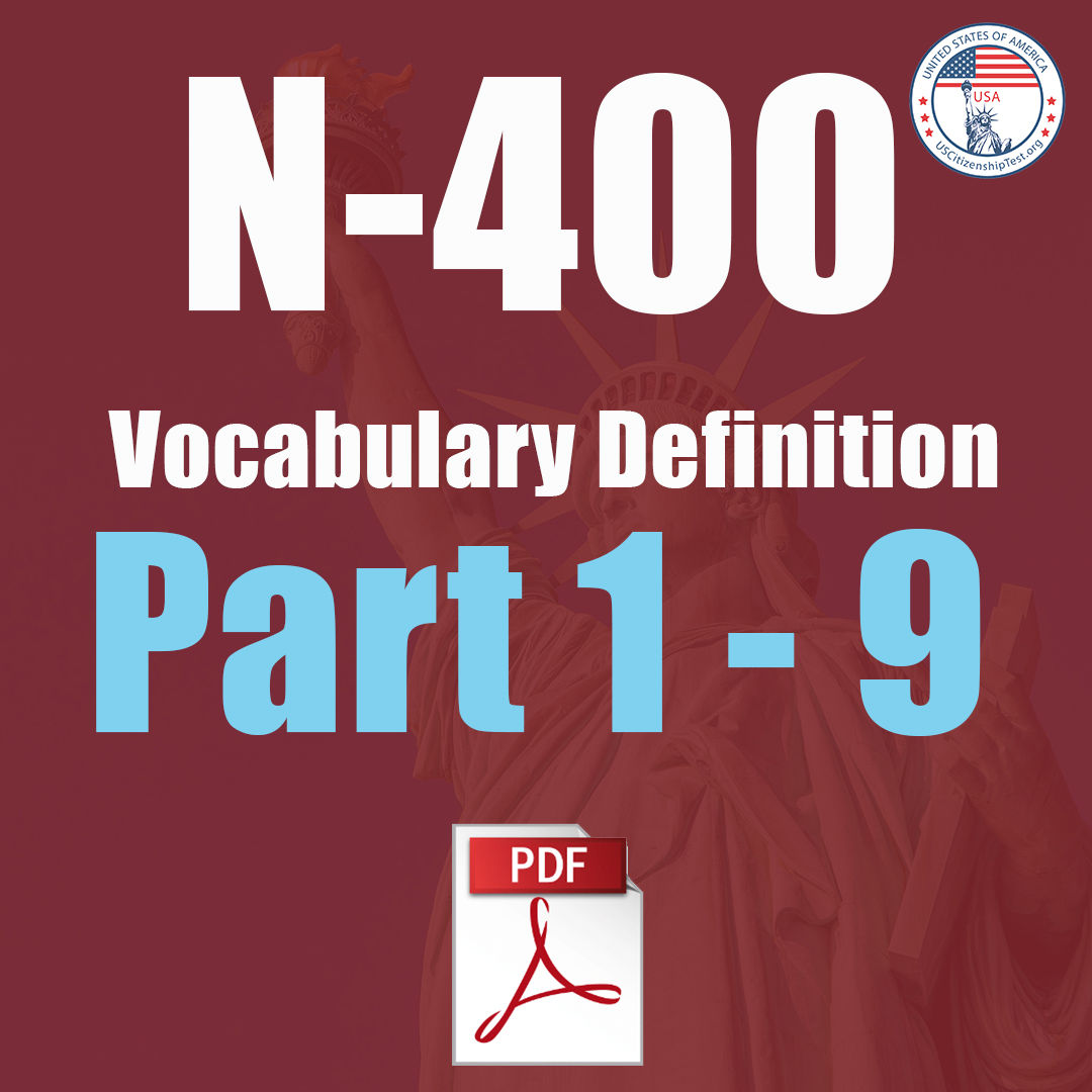 N-400 vocabulary definition