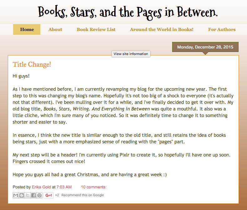 Books, Stars & the Pages In Between