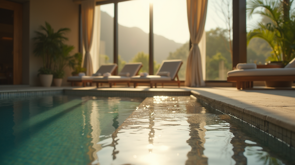 Close-up view of a serene relaxation area