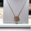 Thumbnail: MINIMAL ROSE GOLD HEART PENDANT  NECK CHAIN WITH RING