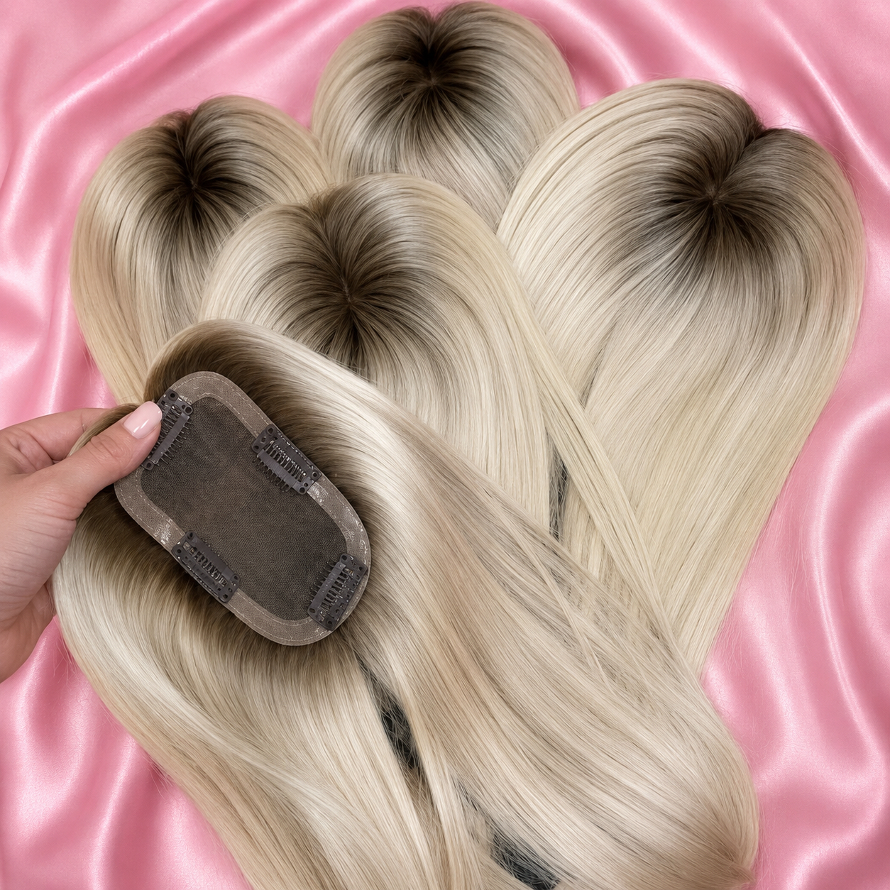 Dark Blonde Monofilament Hair Topper