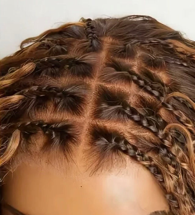 Thumbnail: Human Boho Front Braid Style Wig