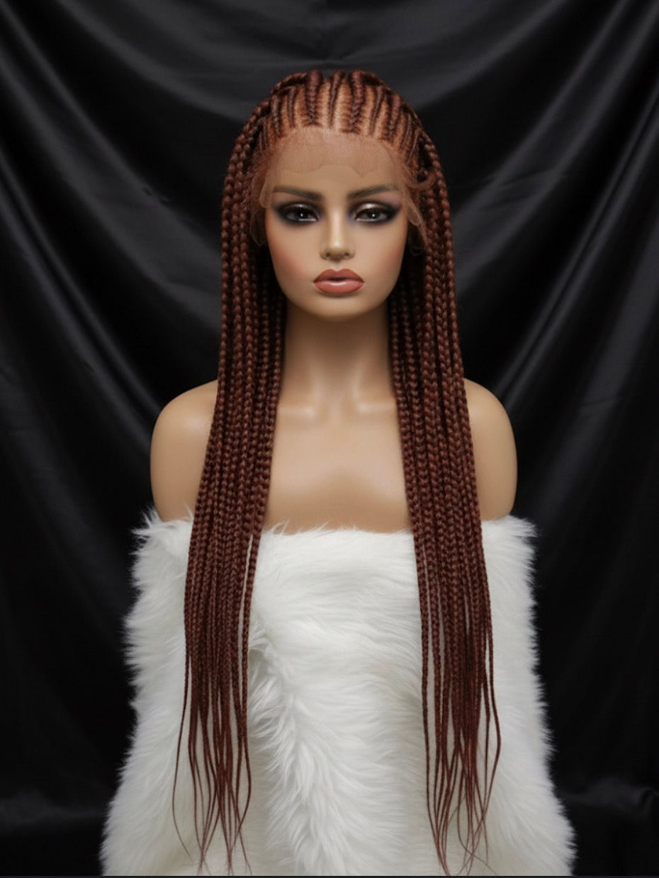 Half Up Cornrow Braid Style Wig