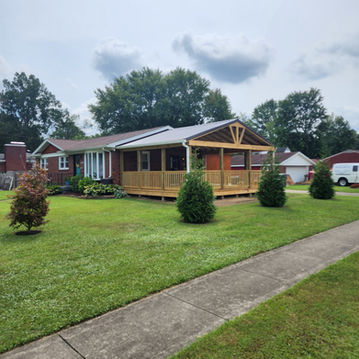 Custom decking with covered porches