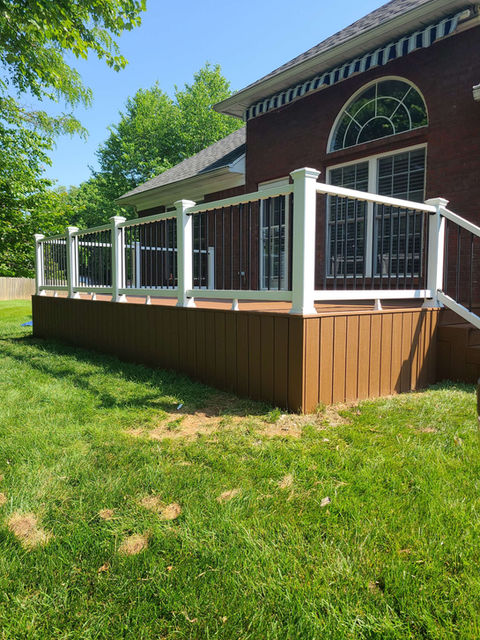 Custom decking with railing
