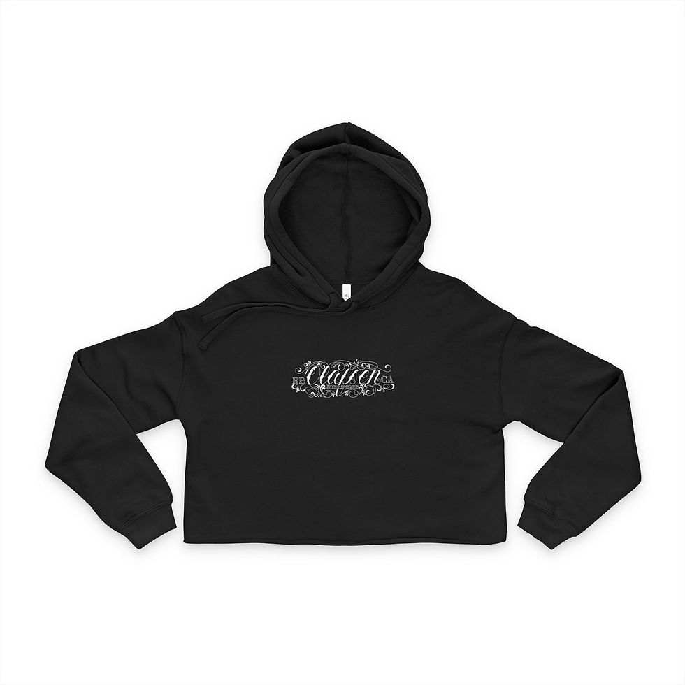 Scroll Cropped Hoodie
