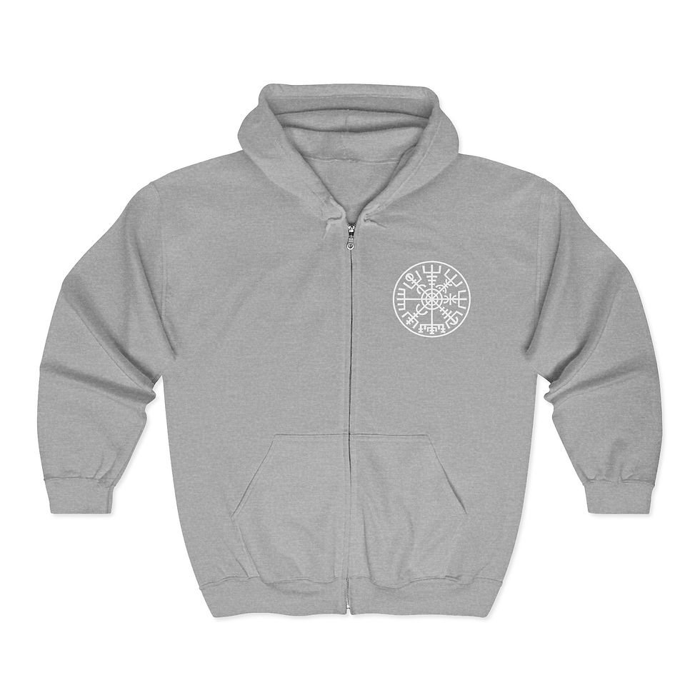Thumbnail: Vegvisir Zip Front Hoodie