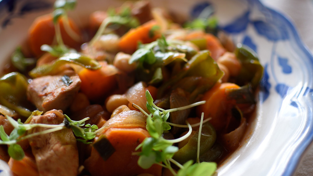 Curry de pollo de la Olla