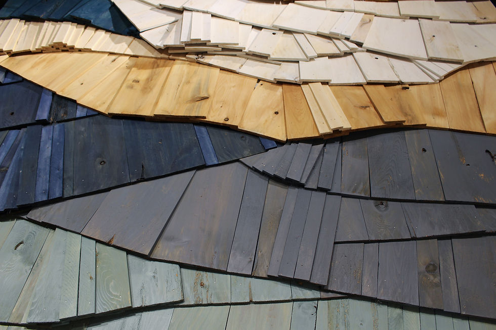 Wood Wave Wall Art Installation