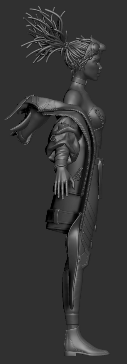 Delores: 3D Stylized Game Character Sculpture - Screenshot from Zbrush 04