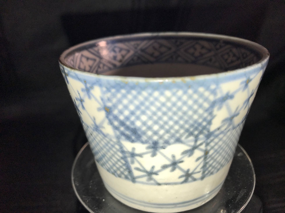 Thumbnail: CANTON EXPORT BLUE & WHITE SAKE/WINE CUP