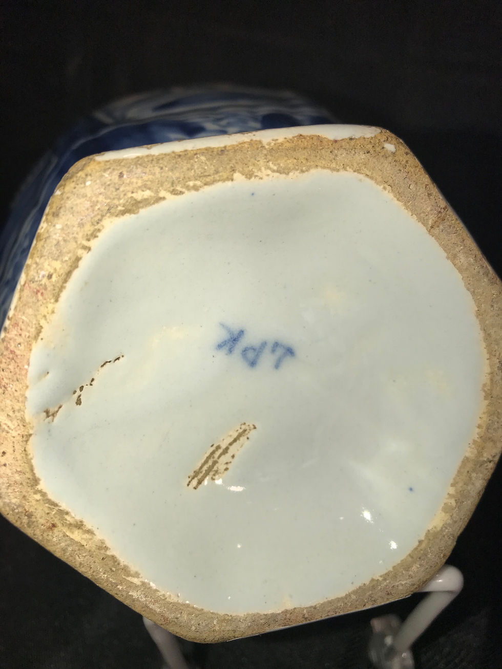 Thumbnail: CANTON-HOLLAND BLUE & WHITE LIDDED JAR