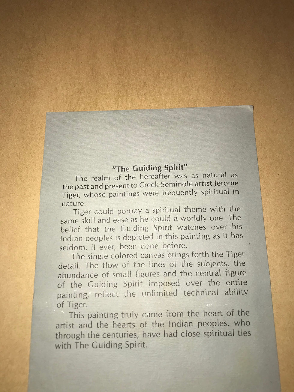 Thumbnail: JEROME TIGER "THE GUIDING SPIRIT"