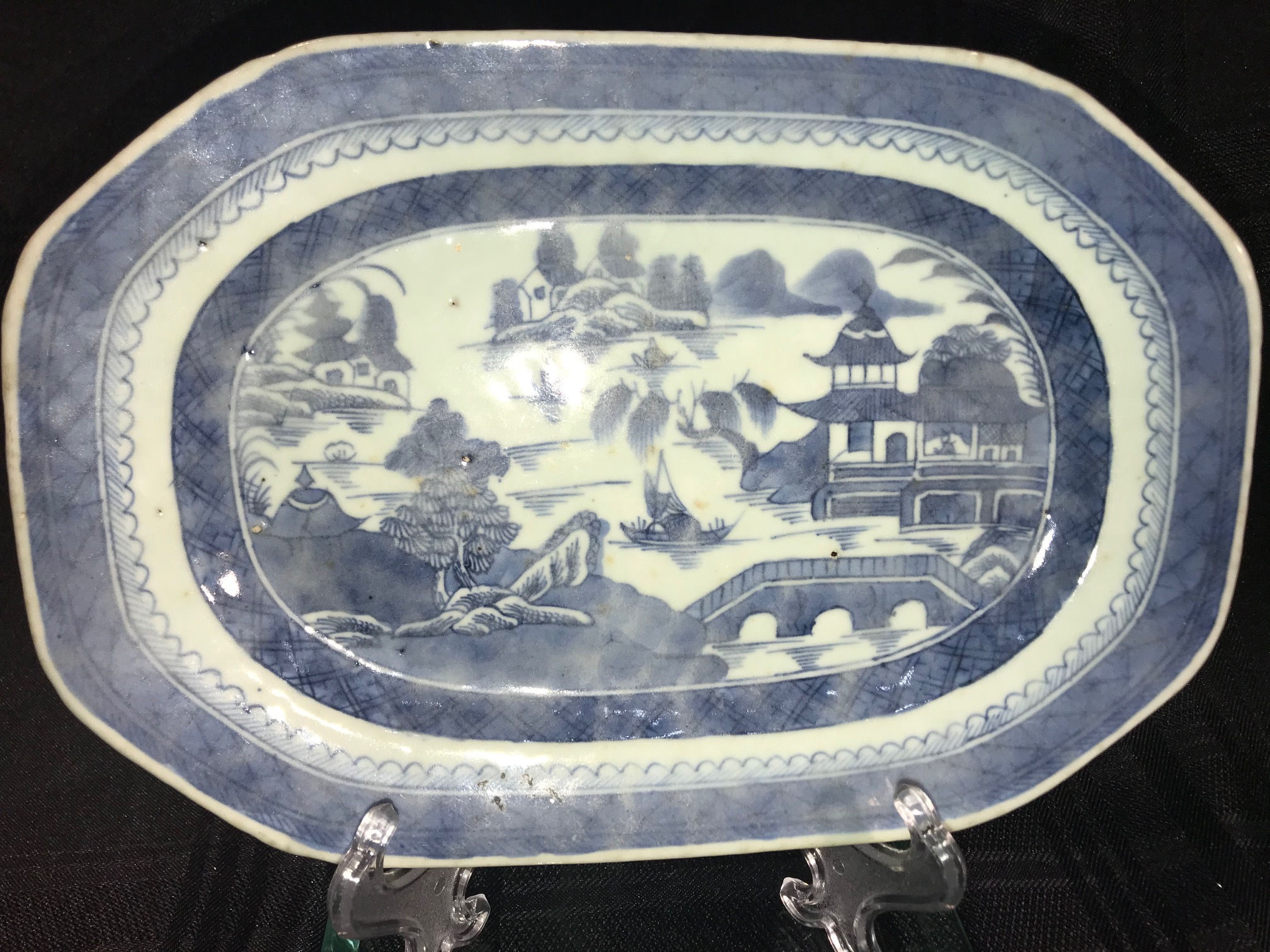 CANTON EXPORT BLUE & WHITE PLATTER