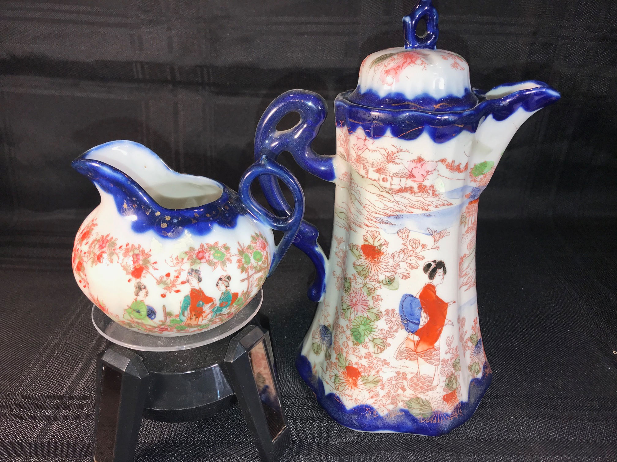 LG TEAPOT & CREAMER-MID-CENTURY JAPAN