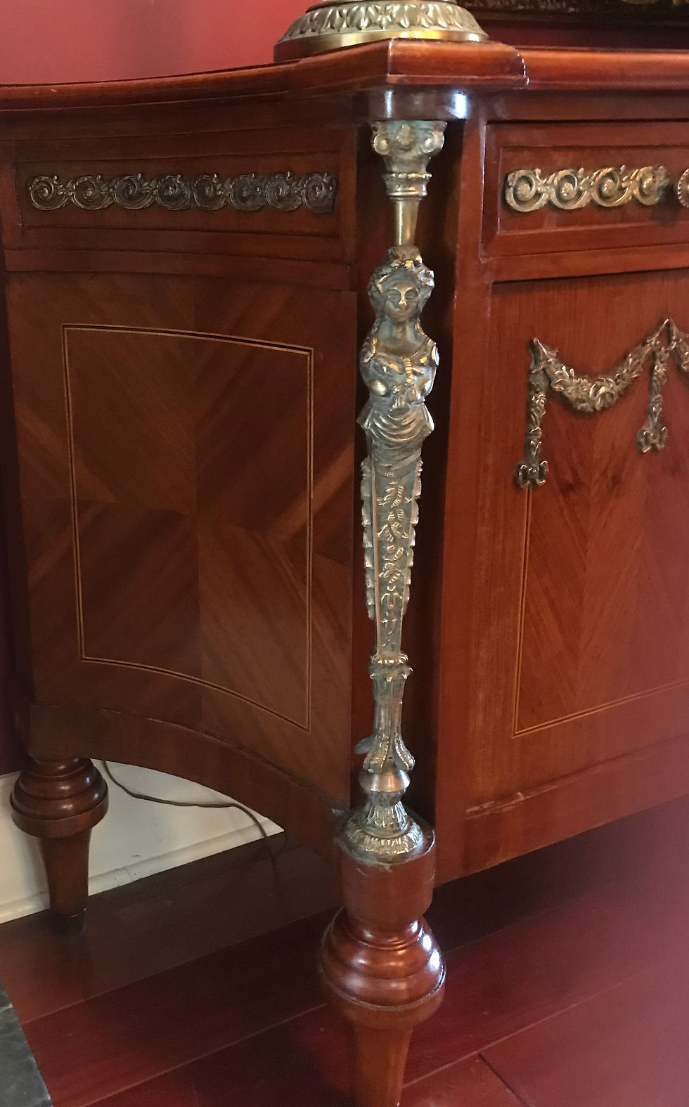 Thumbnail: Louis XV Style Marquetry Inlay Buffet with Bronze Ormolu