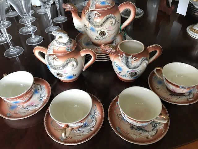 Pre-WW II Dragon Tea Set