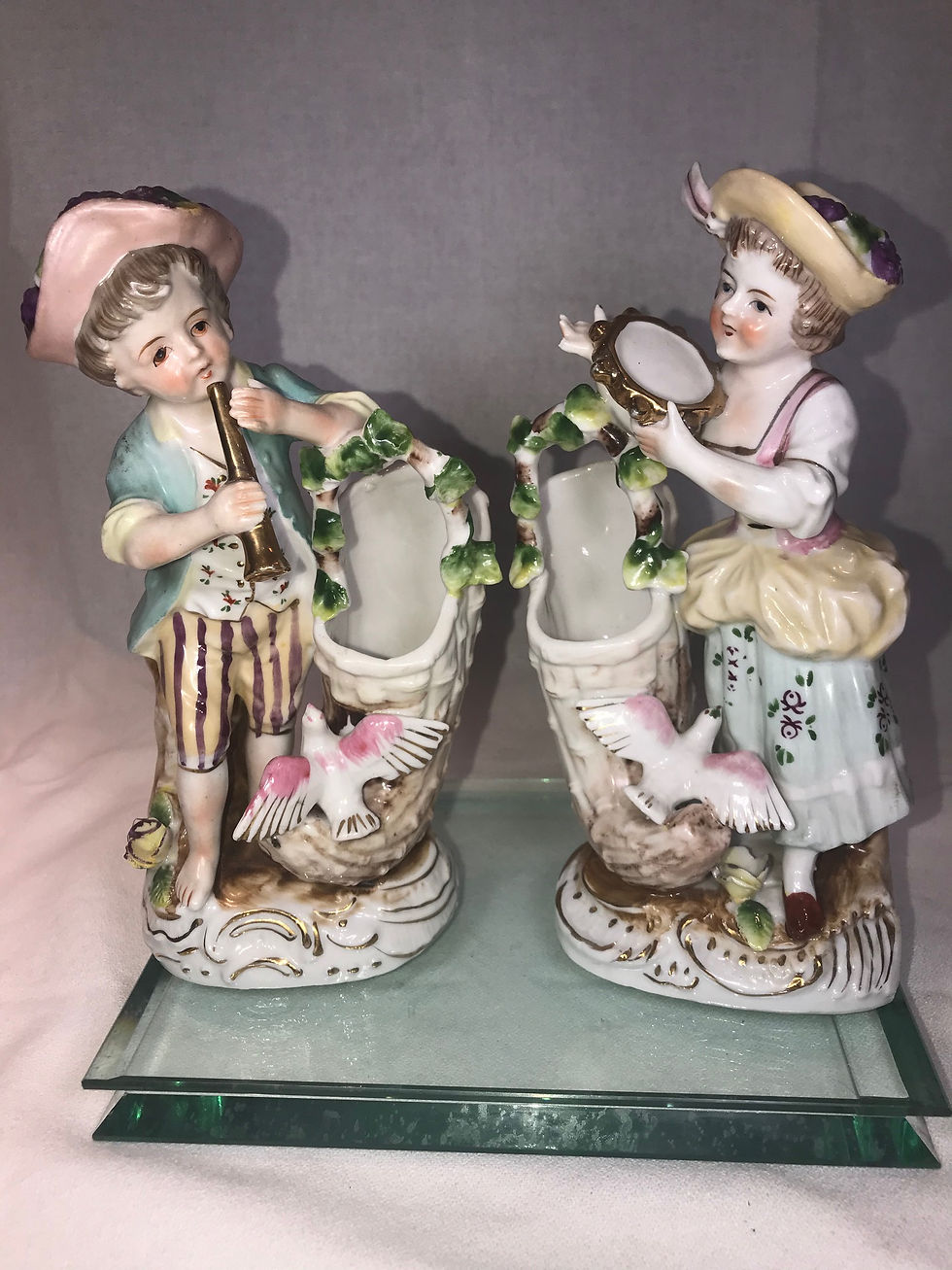 PAIR GERMAN CHILDREN FIGURINES