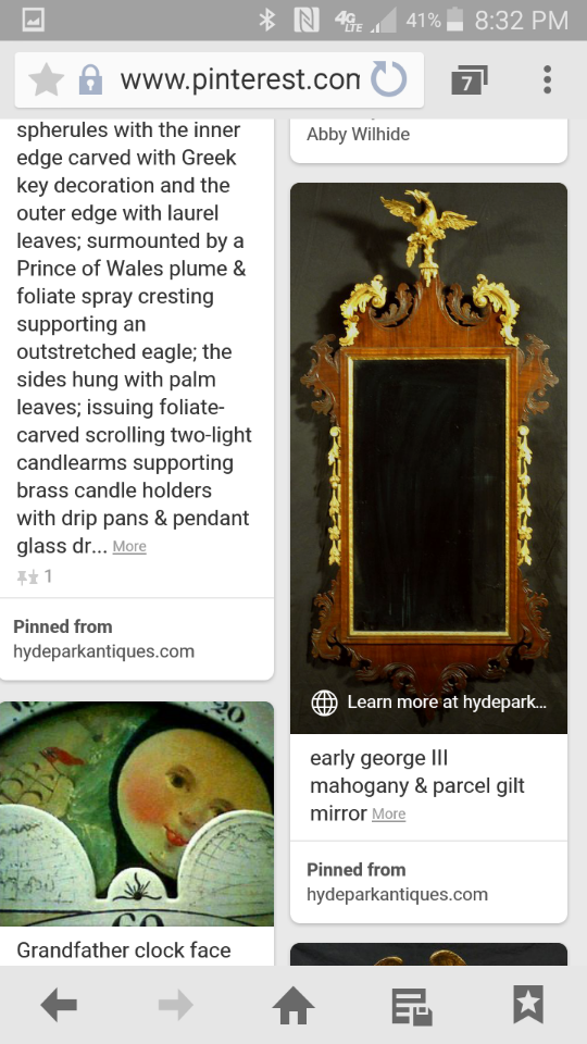 Thumbnail: George II walnut and parcel Gilt mirror c.1760 - 1860
