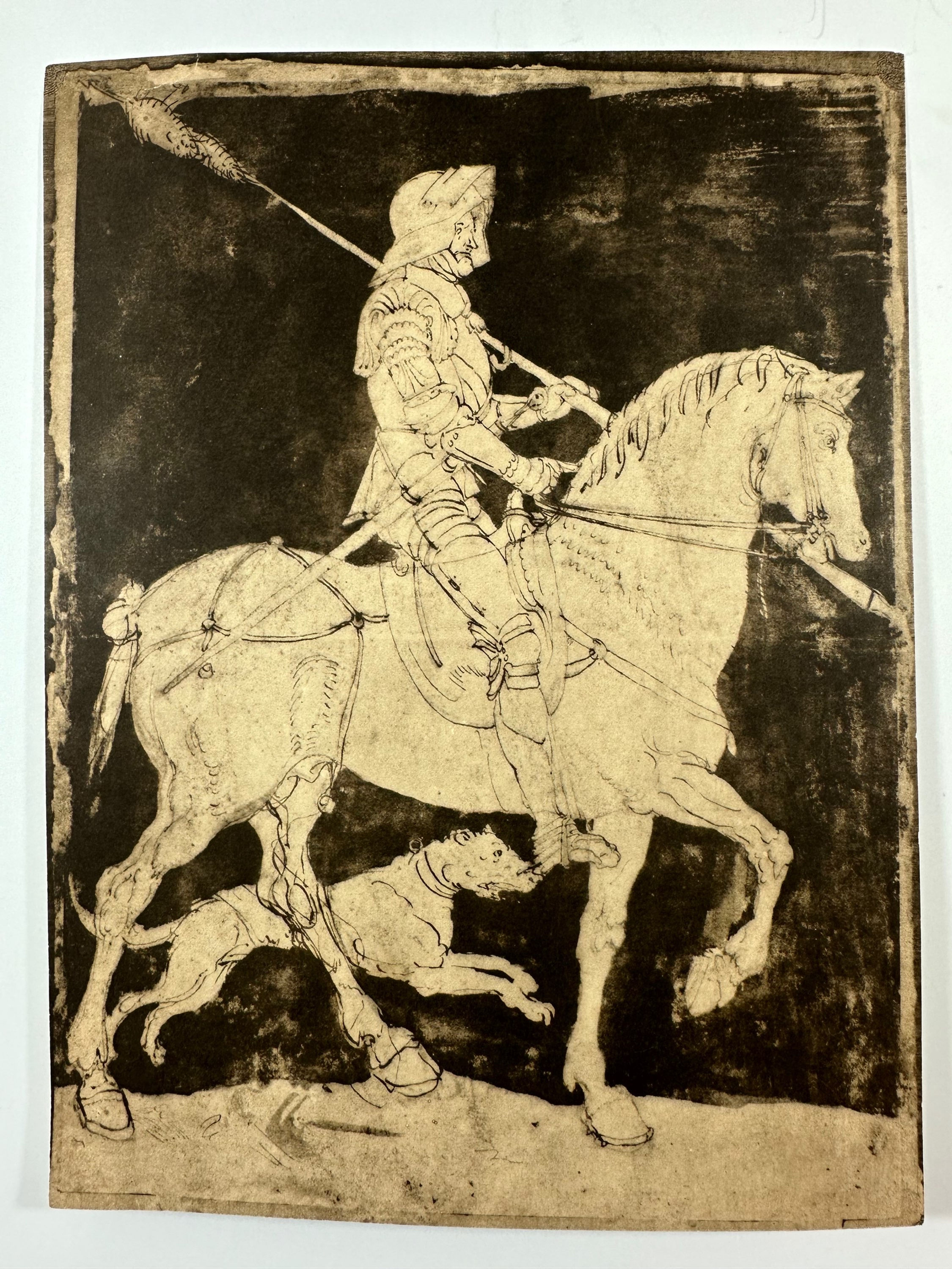 Albrecht Dürer “Proportion study of Knight, Death, and Devil (Back)”