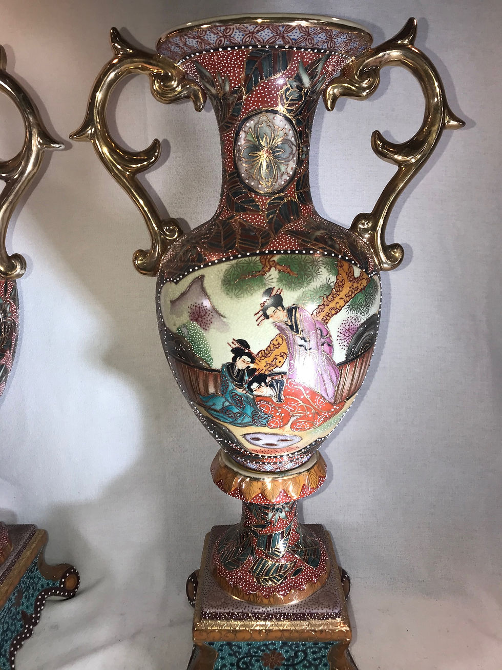 Thumbnail: Pair Japanese Palace Vases