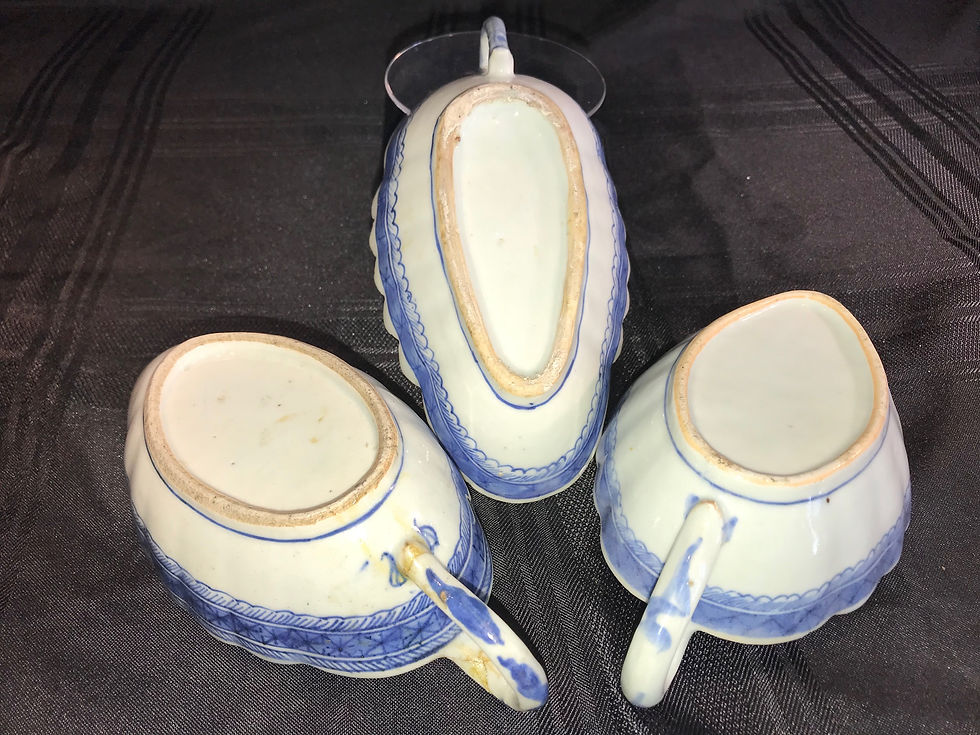 Thumbnail: CANTON EXPORT BLUE & WHITE SAUCE BOAT