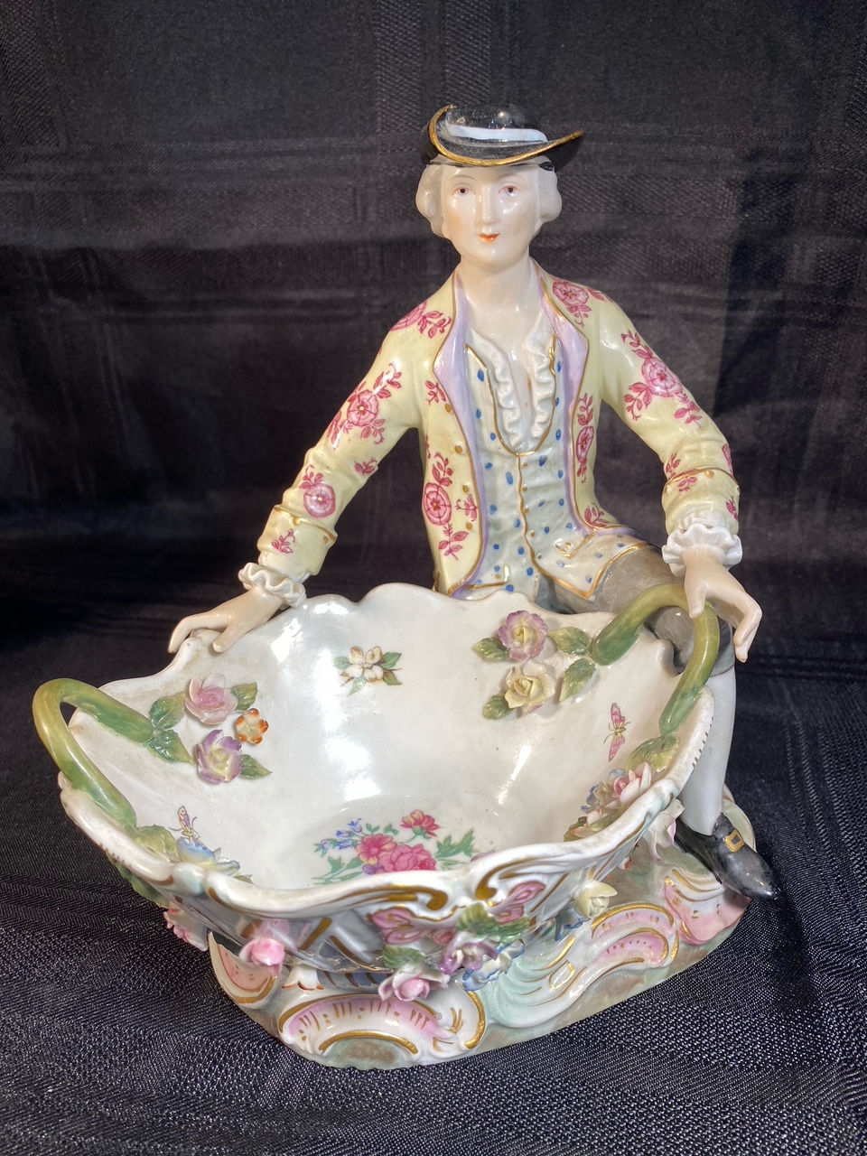 Thumbnail: PAIR EUROPEAN  ANTIQUE  PORCELAIN FIGURES