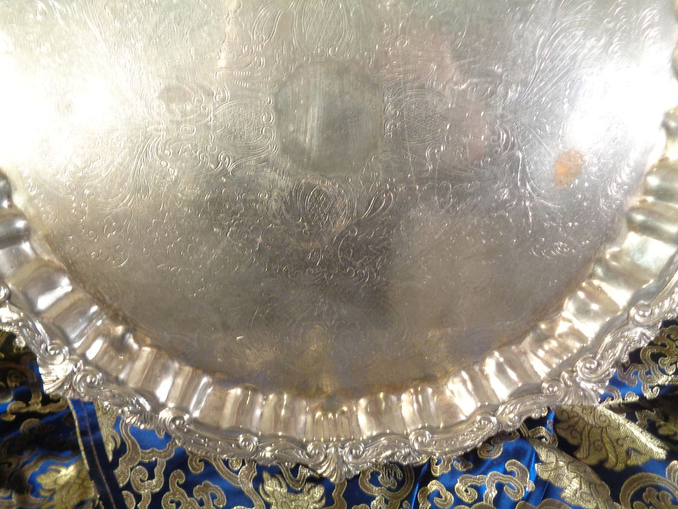 Thumbnail: Large Vintage Silverplate Tray 1950-1960s
