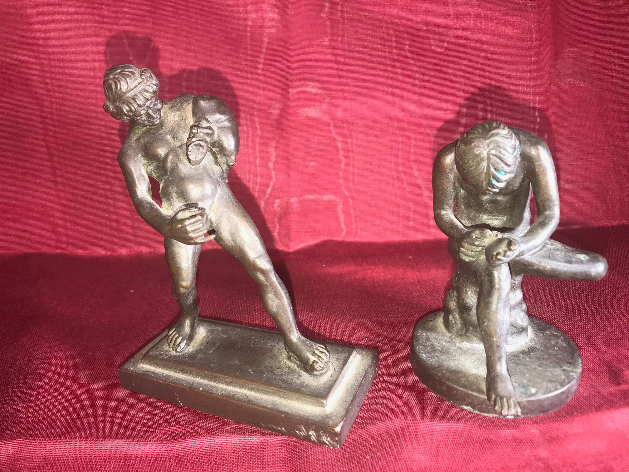 PAIR BRONZE STATUES