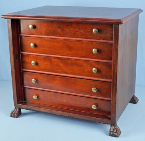 Mahogany 5 Drawer Silver Chest artcollectantiques