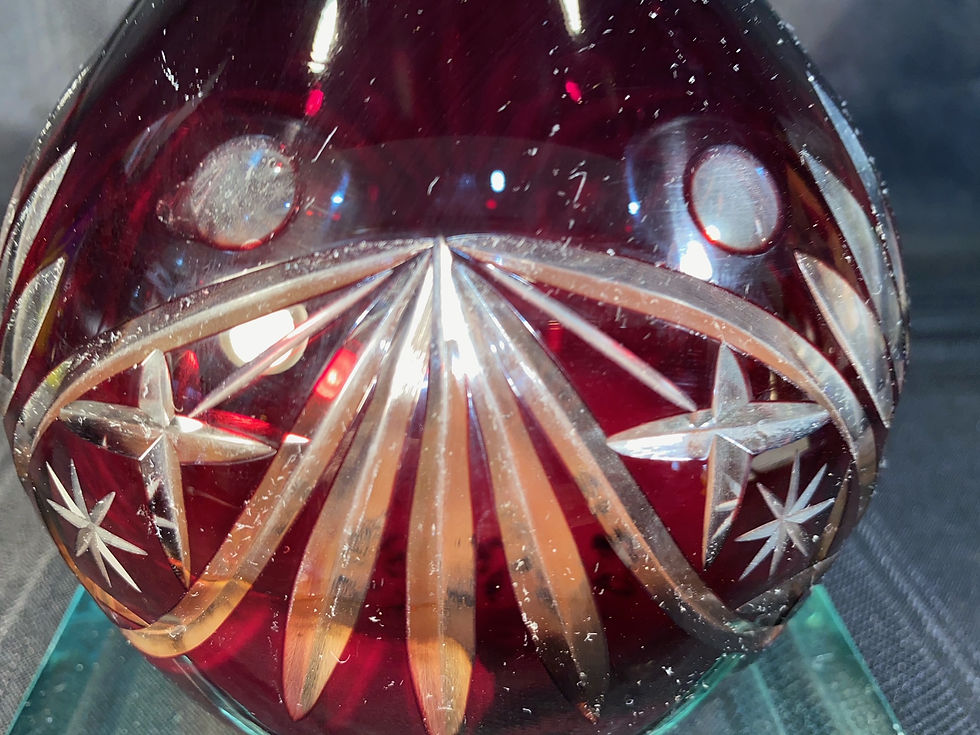Thumbnail: LG. RUBY RED CRYSTAL DECANTER