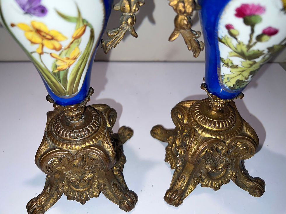 Thumbnail: Pair 19th Century Antique Bronze Dore 