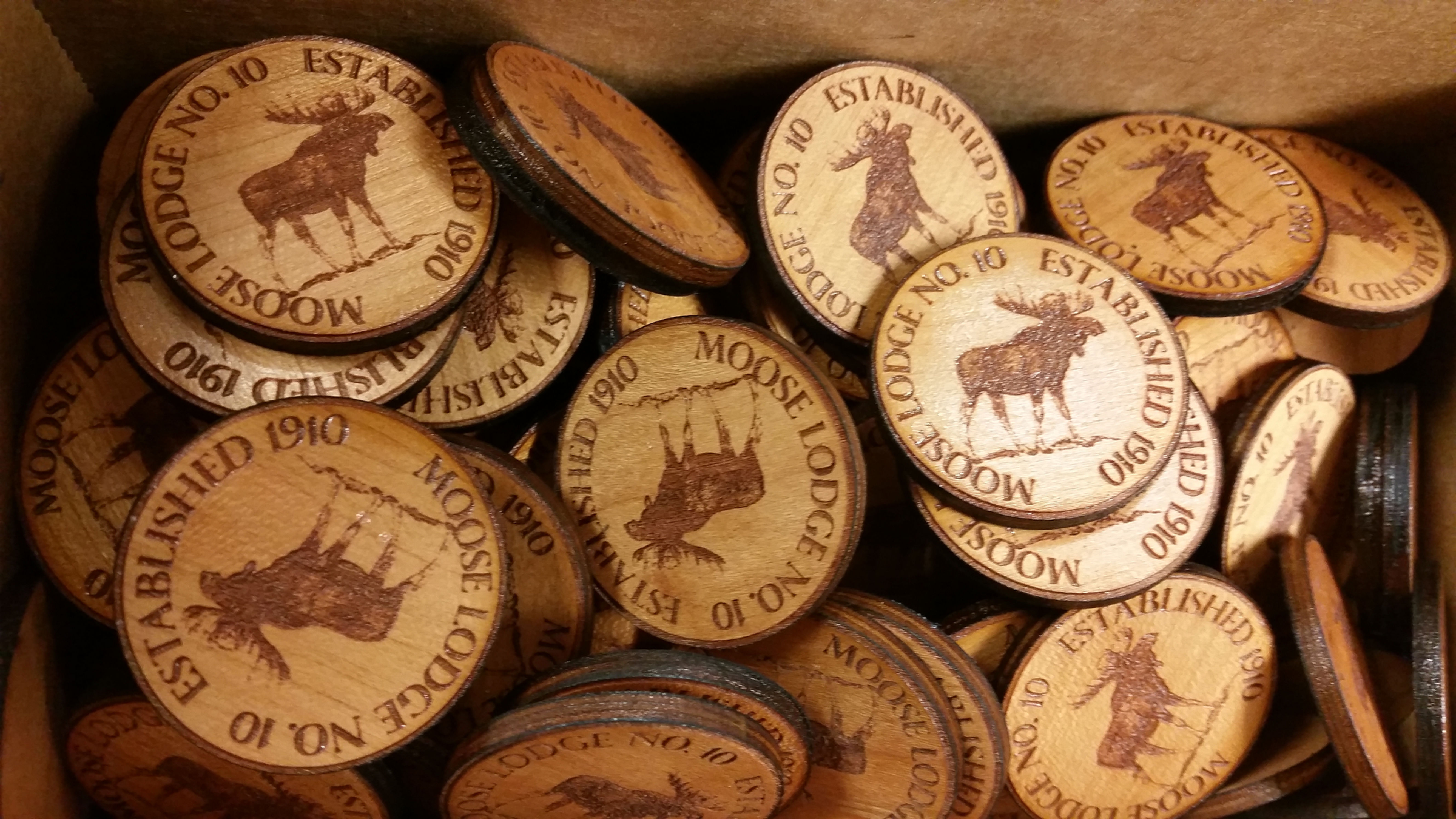 WHOLESALE 1.5" Wooden Tokens