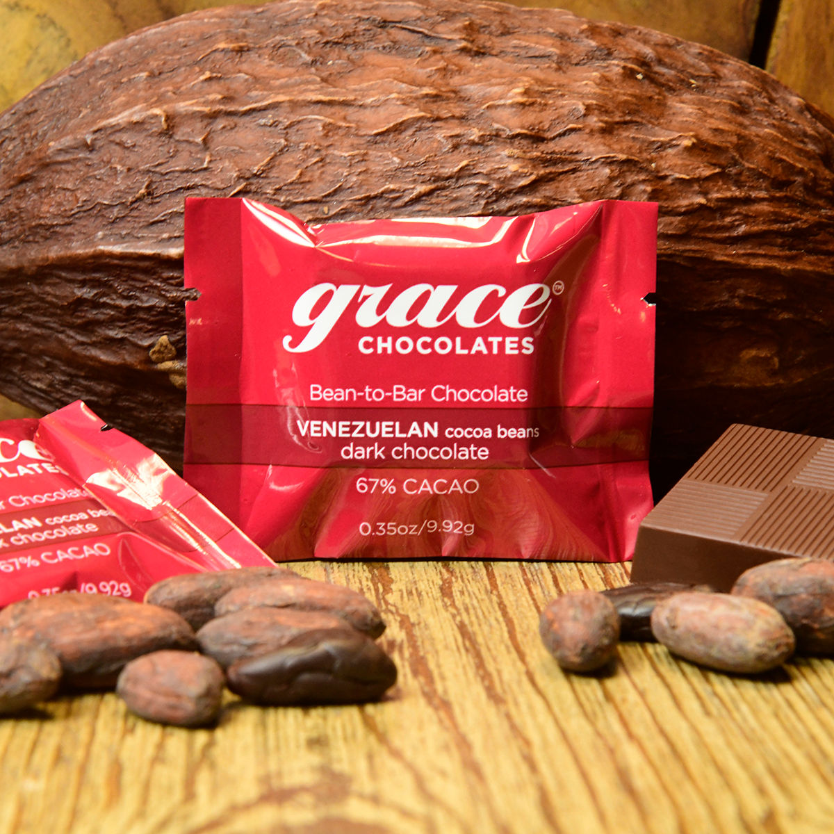 67% Venezuelan Dark Chocolate Square - 0.35 oz.