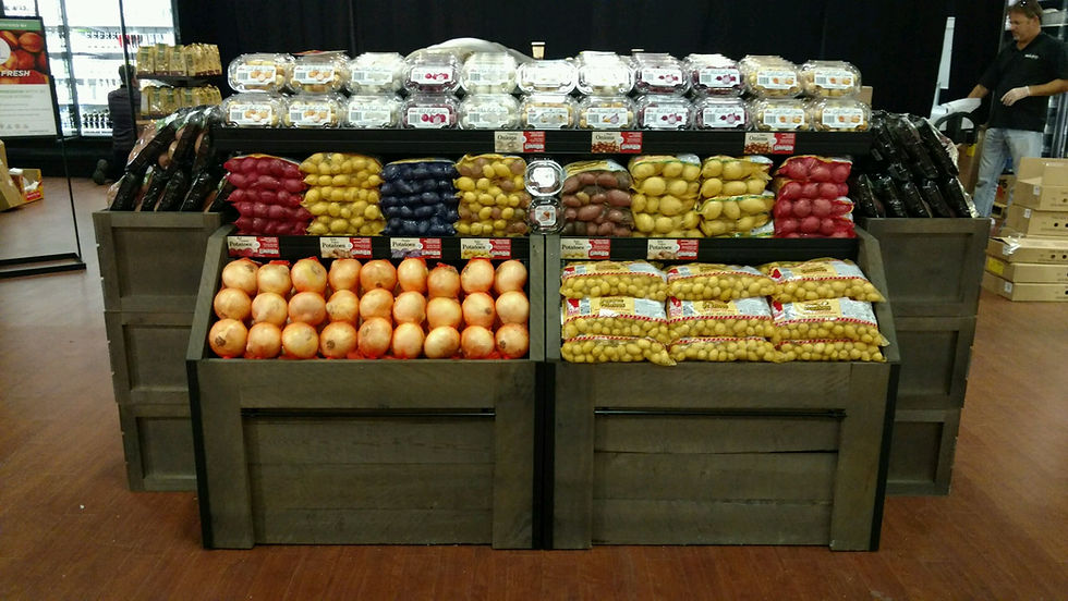 Potatoes and Onions Display
