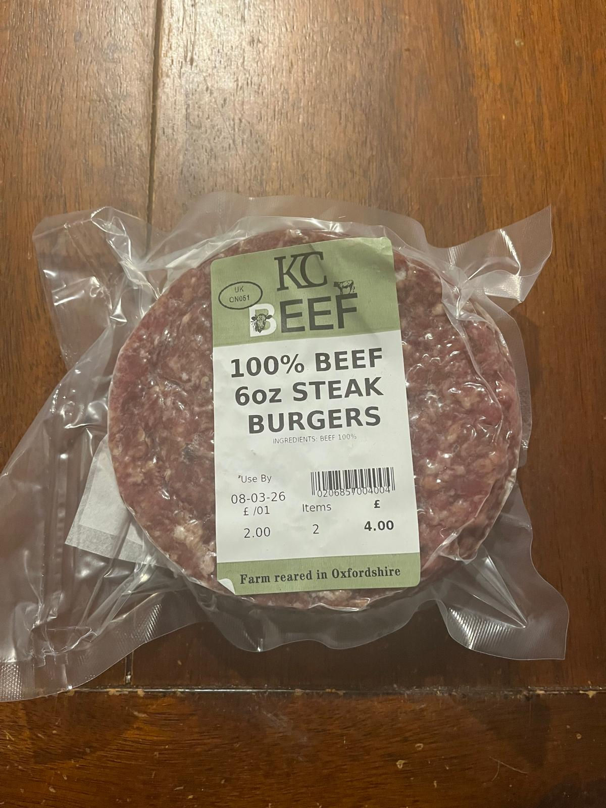 6oz Beef Burgers