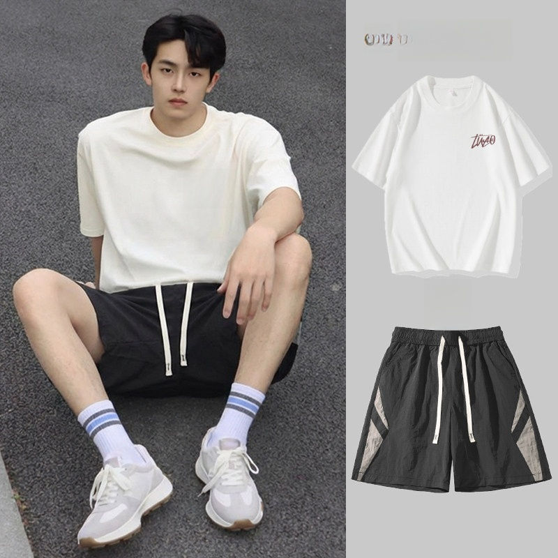 Thumbnail: Heavyweight Cotton T-Shirt Men Loose Fit