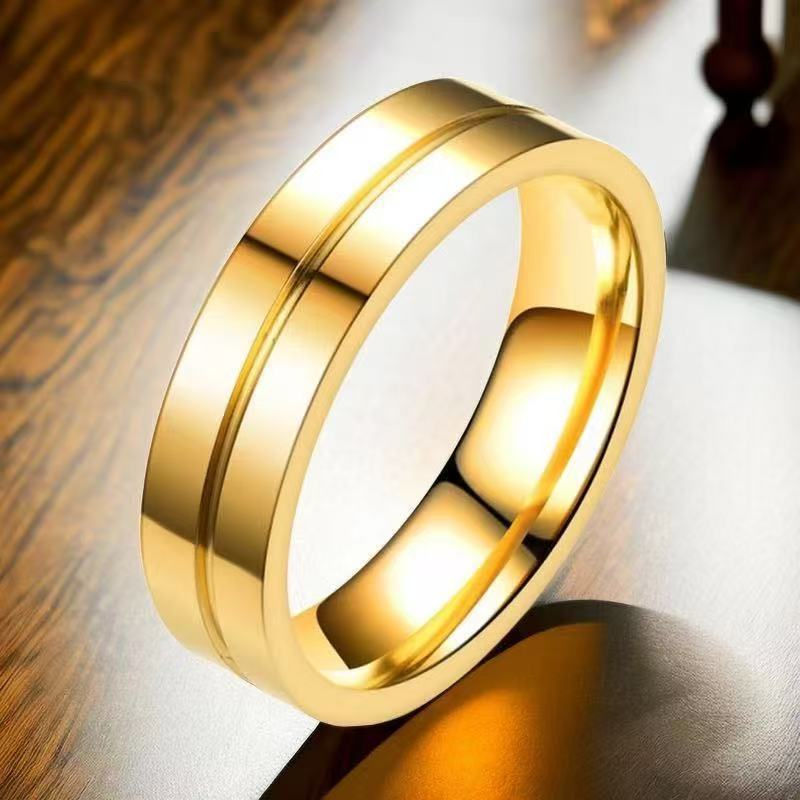 Thumbnail: Stainless Steel Diamond Inlay Ring