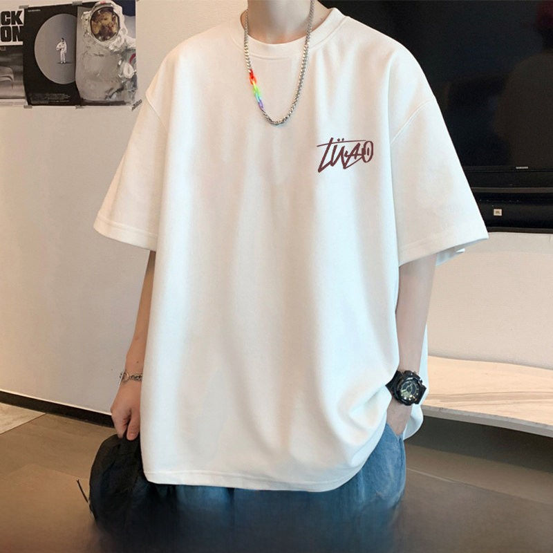 Thumbnail: Heavyweight Cotton T-Shirt Men Loose Fit